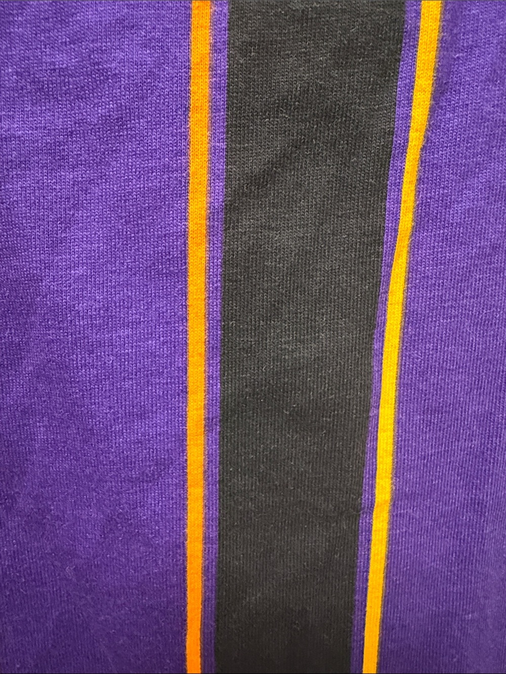 GUESS  Vintage 90s Style Purple, Black & Yellow Striped Long-Sleeve Tee Size M - Picture 7 of 9